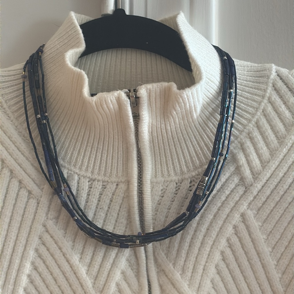 SILPADA “Into the Blue” 5-strand lapis and Sterling silver necklace. - Picture 3 of 9